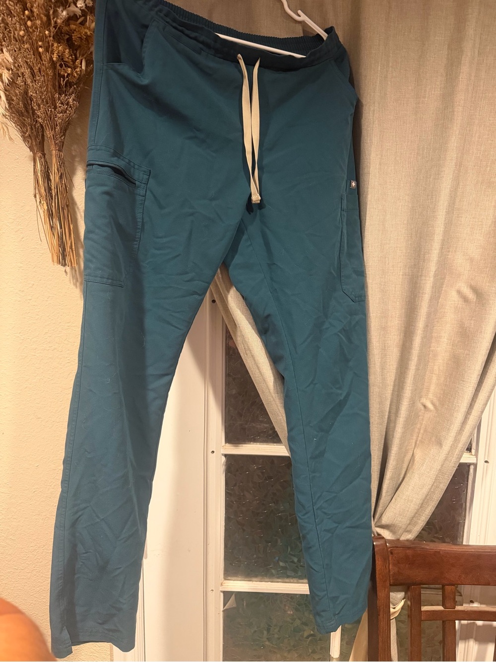 Figs women’s yola pants and scrub shirt - teal colored